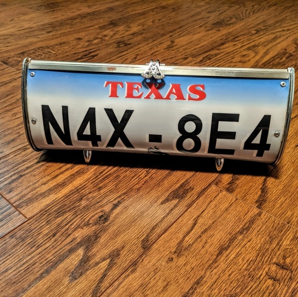 Texas cowboy western license plate purse clutch - Picture 3 of 5